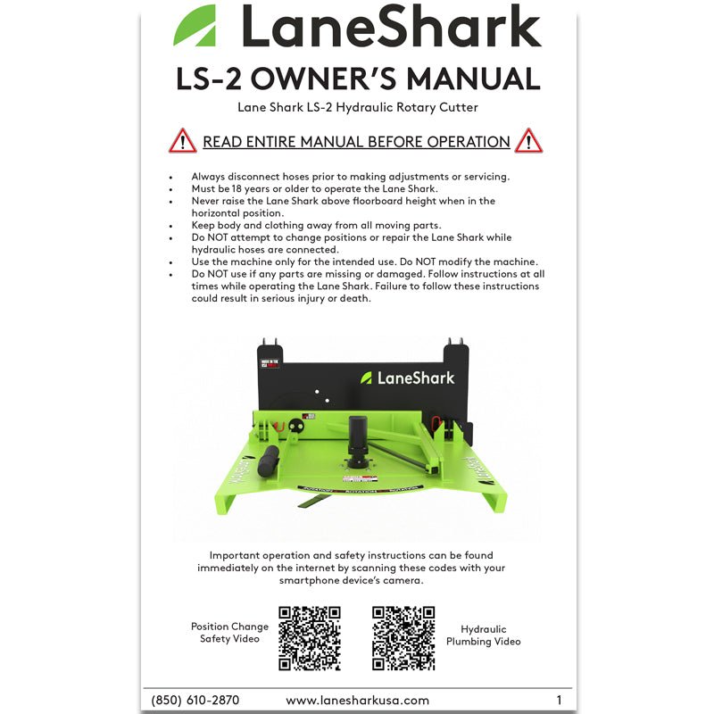 LS-2 Owners Manual - Lane Shark USA